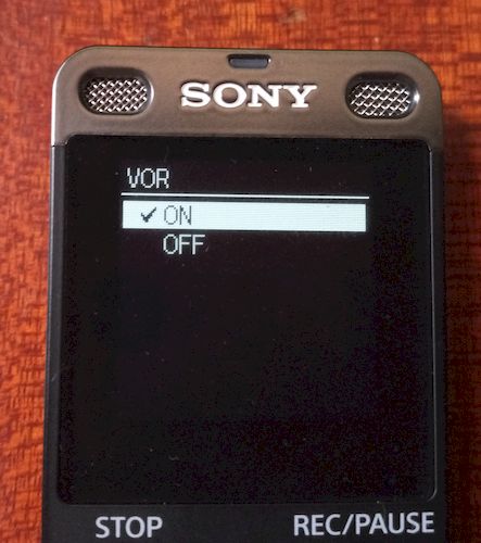 Sony ICD-ux560 Voice Activation